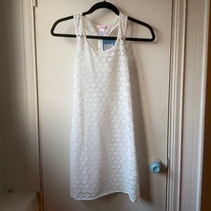White bathing suit cover up